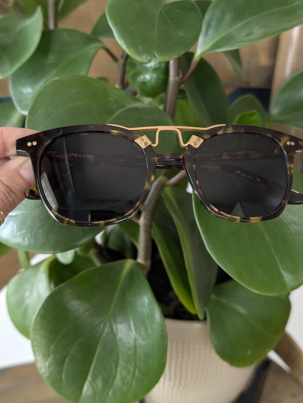 Krewe Lafayette Sunglasses Bengal Polarized 24k Square